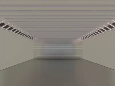 Hall factory warehouse car studio 3D model