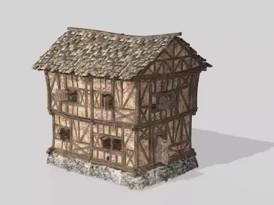 Thatch Hut House 04 For Games and Films 3D Model Low-poly 3D model