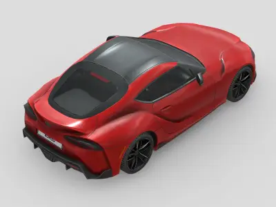 Toyota Supra 2020 Low-poly 3D model