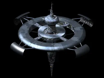 Colonial satellite 3D model