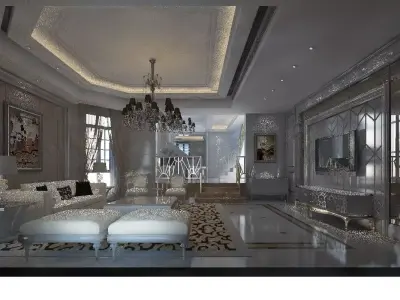 Luxury Living Room2 3D model