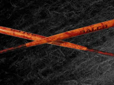 POST APOCALYPTIC MELEE WEAPON  BASEBALL BAT BLOOD STAINED Low-poly 3D model