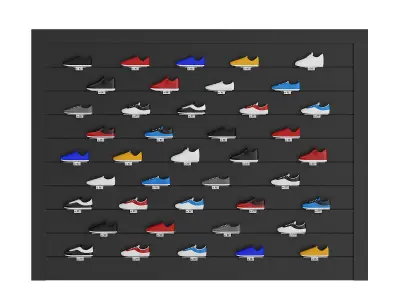 Market Shelf - Sport Shoes 3D model