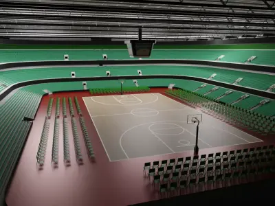 Basketball Stadium Low-poly 3D model