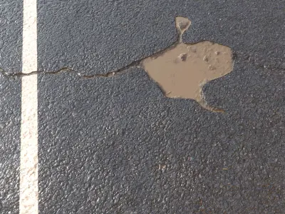 Wet asphalt 34 png pbr seamless 4k 3D model