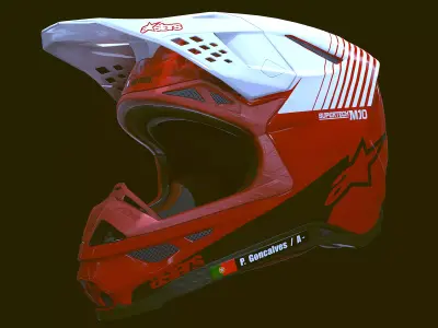 Alpinestars Supertech M10 Helmet Low-poly 3D model