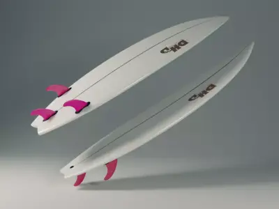 Surf Surfboard Shortboard DHD pro series Low-poly 3D model