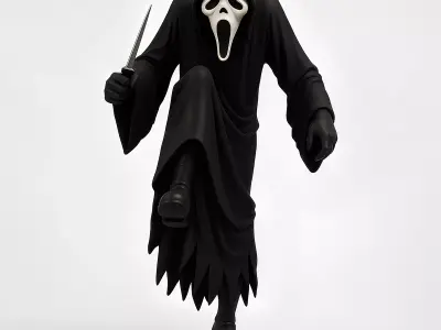 Ghostface Scream Scary Movie toy 3D print model