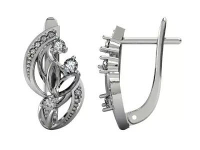 Gold ring earrings set Free 3D print model