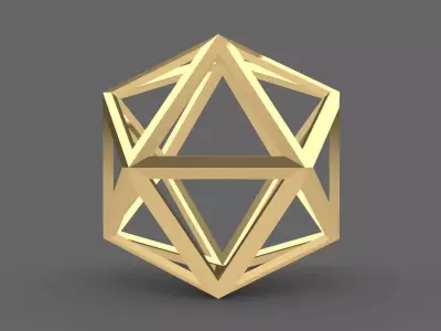 Geodesic Sphere Frame frequency 1 3D model