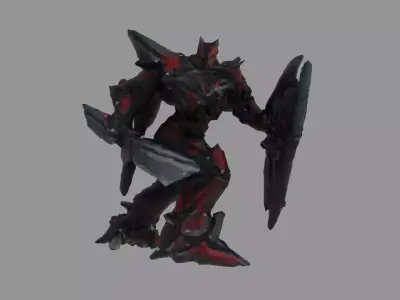 Melted Sentinel Prime transformers debree apocalyptic textured Low-poly 3D model
