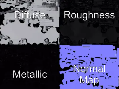 Neuron Network Organic model pack Low-poly 3D model