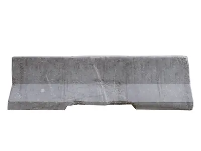 Game ready damaged Concrete Barrier newjersey Free low-poly 3D model