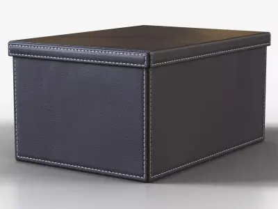 Box Storage Leather Small Low-poly 3D model