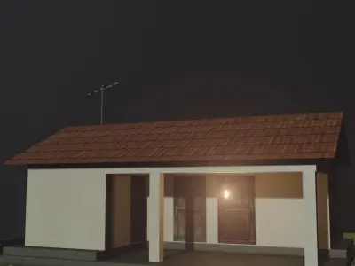 Rural Indian Small House - exteriorOnly Free low-poly 3D model