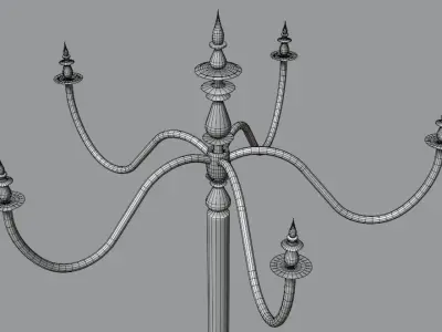 Low-poly Candle Stand Low-poly 3D model