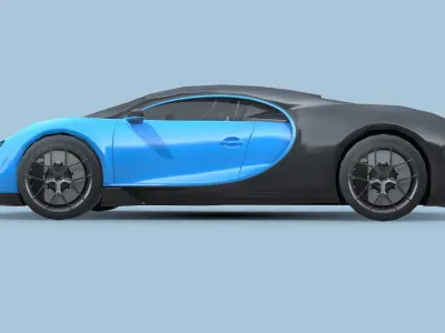 Bugatti Chiron Sport 2019 Low-poly 3D model