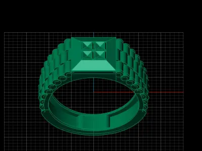 Print Ready STL 3DM  Gents Rings Diamond Men Ring  3D print model buy