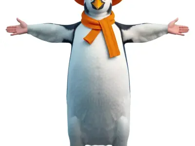 Cheerful Penguin model pack Low-poly 3D model