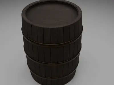 Barrel  Free low-poly 3D model