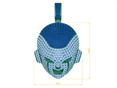 Frieza gold pendants NN083 3D print model