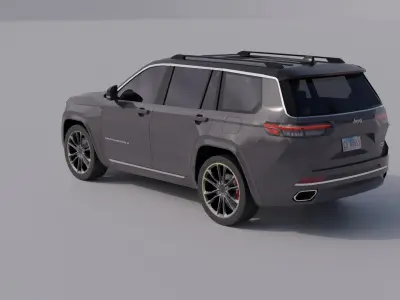 Jeep Grand Cherokee Low-poly 3D model