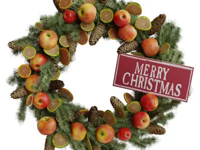 Christmas wreath 2 3D model