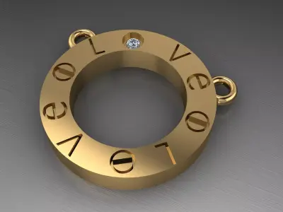  Necklaces LOVE 3D printed model  Free 3D print model