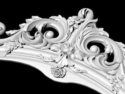 carved frame for mirror 3D model shop