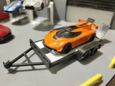 Hotwheels Detailed Car Trailer 3D print model