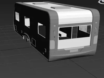 Hobby Caravan camper trailer campervan towhome 3D print model