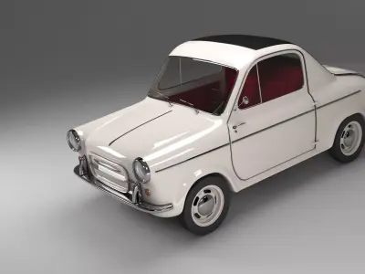Vespa 400 1957 3d Car Model 3D model