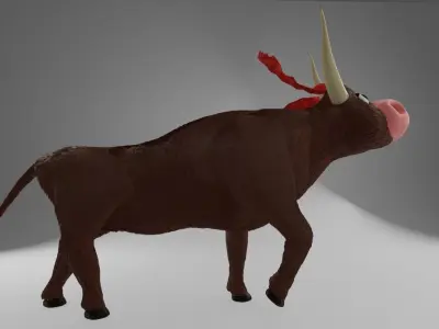 Cute bull-symbol of the coming year 3D model