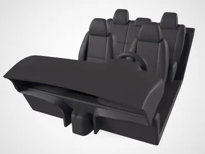 Toyota 4runner 1989 Interior 3D print model