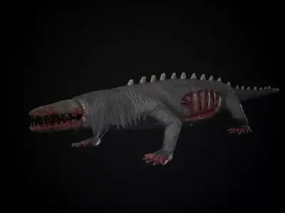 SCP 682 Low-poly 3D model