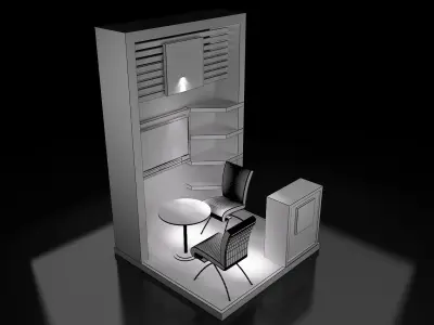 Booth Exhibition Stand a219 3D model