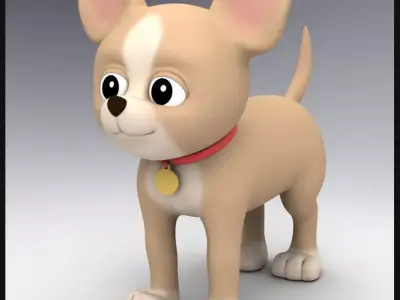 Cartoon Chihuahua 3D model