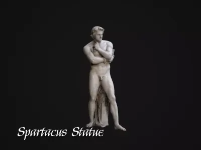Spartacus Statue Low-poly 3D model