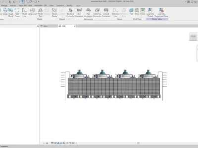 MEP-02-Cooling Tower 4 Cell- Revit Family - 3D model 3D model 3D model