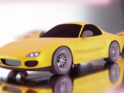 Rx7 fd3s Low-poly 3D model