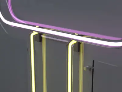 Ice Cream Pop - Neon Sign 3D model