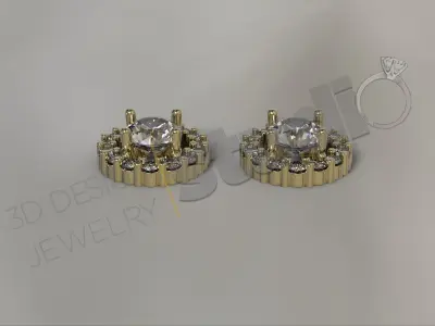 Luxury fashion design earring 3d model 3D print model