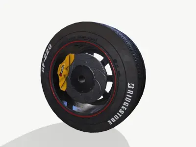 Rally wheel FS - 228 Low-poly 3D model