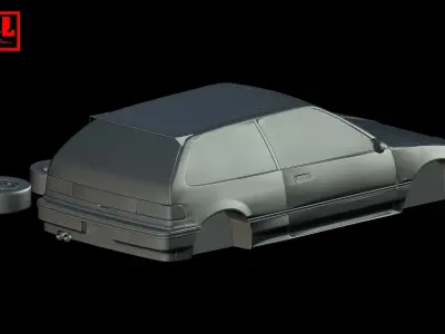 Honda Civic 4th Gen EF9 Hatchback 1988-1991 3D print model