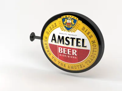 Amstel Beer Wall Sign 3D model