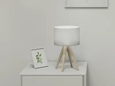 Set of seven decorative lamps Low-poly 3D model