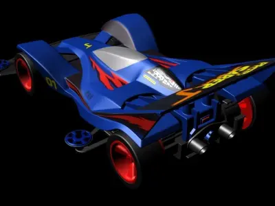 3DMAX2018 4WD CAR racing 3D model-SYZS 3D model