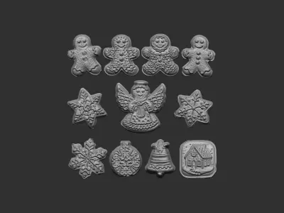 christmas treedecor baserelife  3D print model