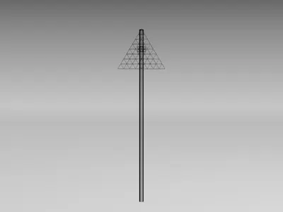 Tram crossing sign 3D model