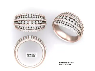 Diamond ring for 3d printing 3D print model